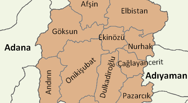 Kahramanmaras location districts